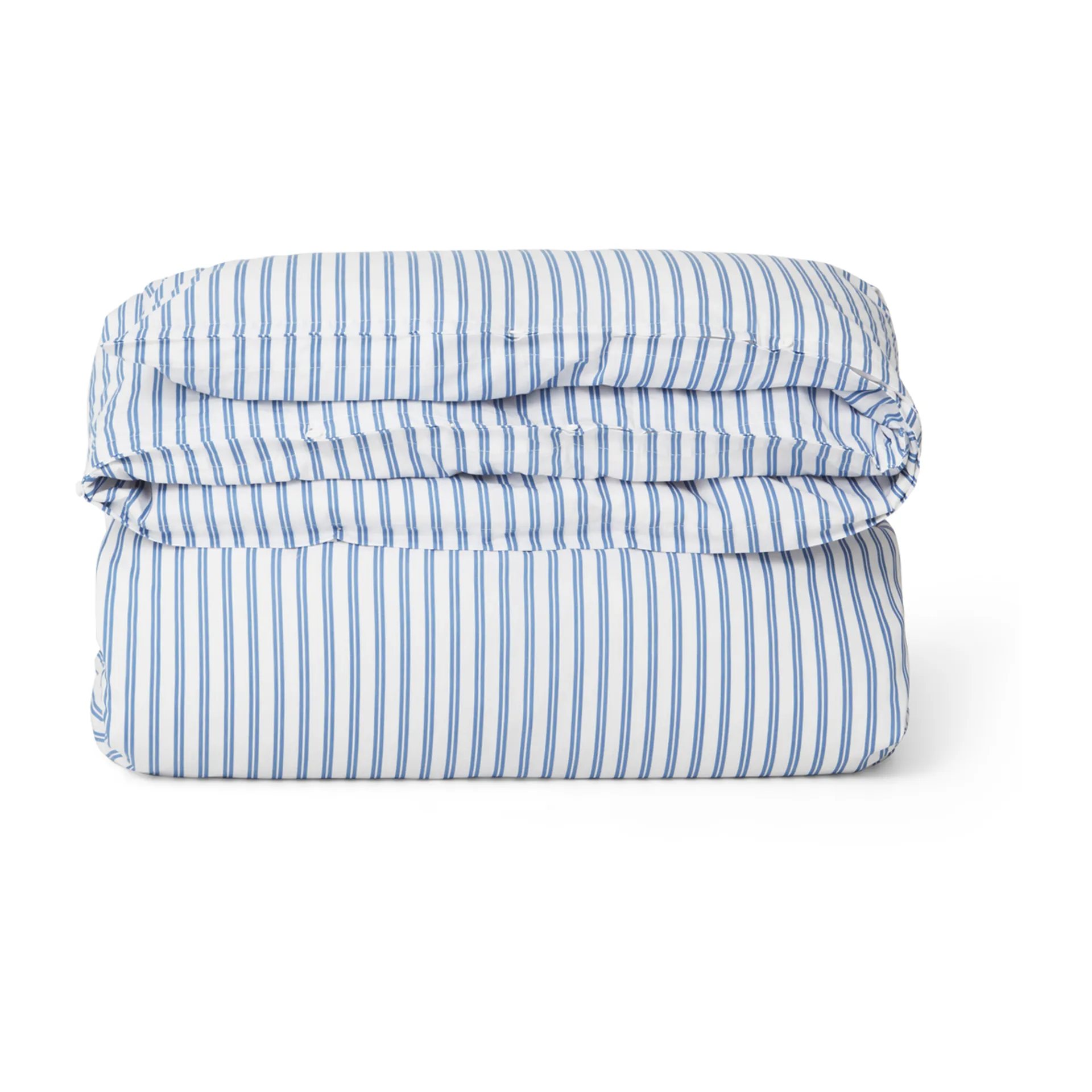 Housse de couette Striped Cotton Poplin 150x210 cm, Bleu Lexington