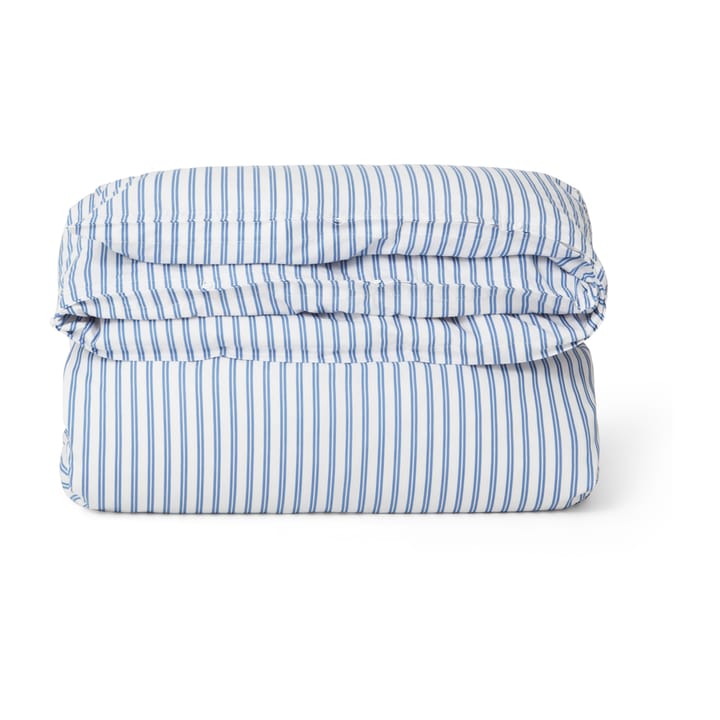 Housse de couette Striped Cotton Poplin 150x210 cm, Bleu Lexington
