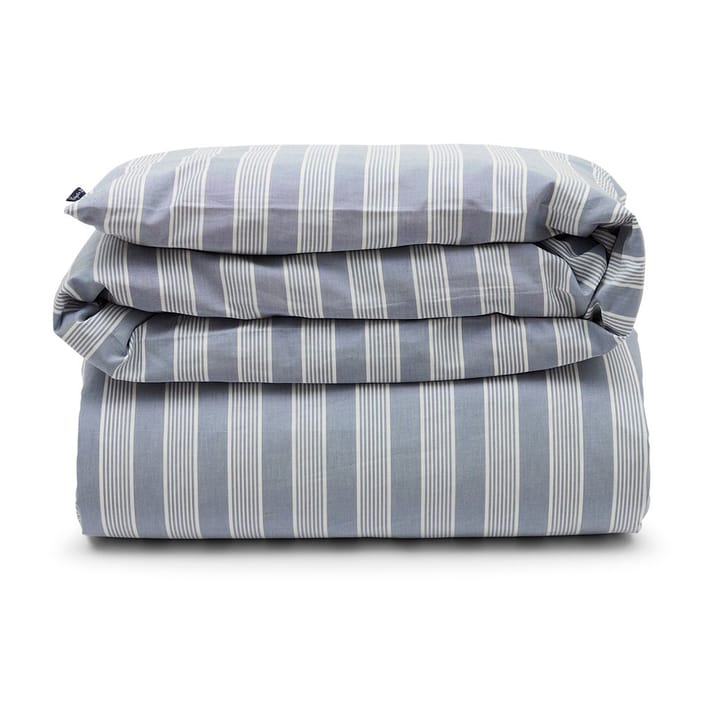 Housse de couette Striped Lyocell Cotton 150x210 cm - Blue-white - Lexington