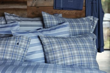 Housse de couette Striped Lyocell Cotton 150x210 cm - Blue-white - Lexington