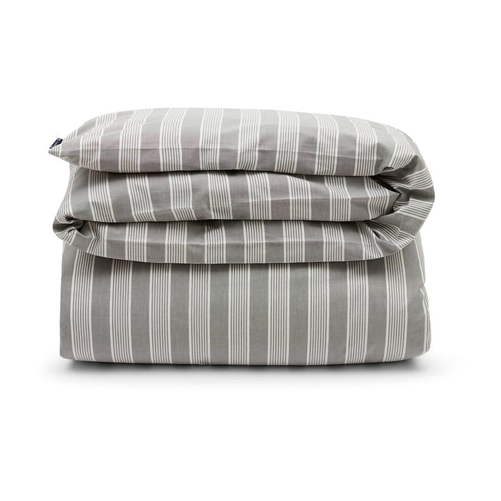 Housse de couette Striped Lyocell Cotton 150x210 cm - Gray-white - Lexington