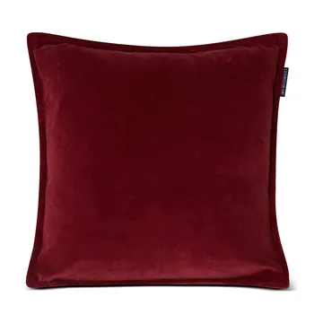Housse de coussin avec rebord Velvet 50x50 cm - Rouge foncé - Lexington