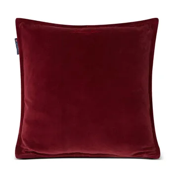 Housse de coussin avec rebord Velvet 50x50 cm - Rouge foncé - Lexington