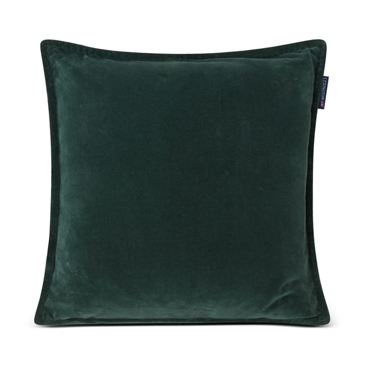Housse de coussin avec rebord Velvet 50x50 cm, Vert Lexington