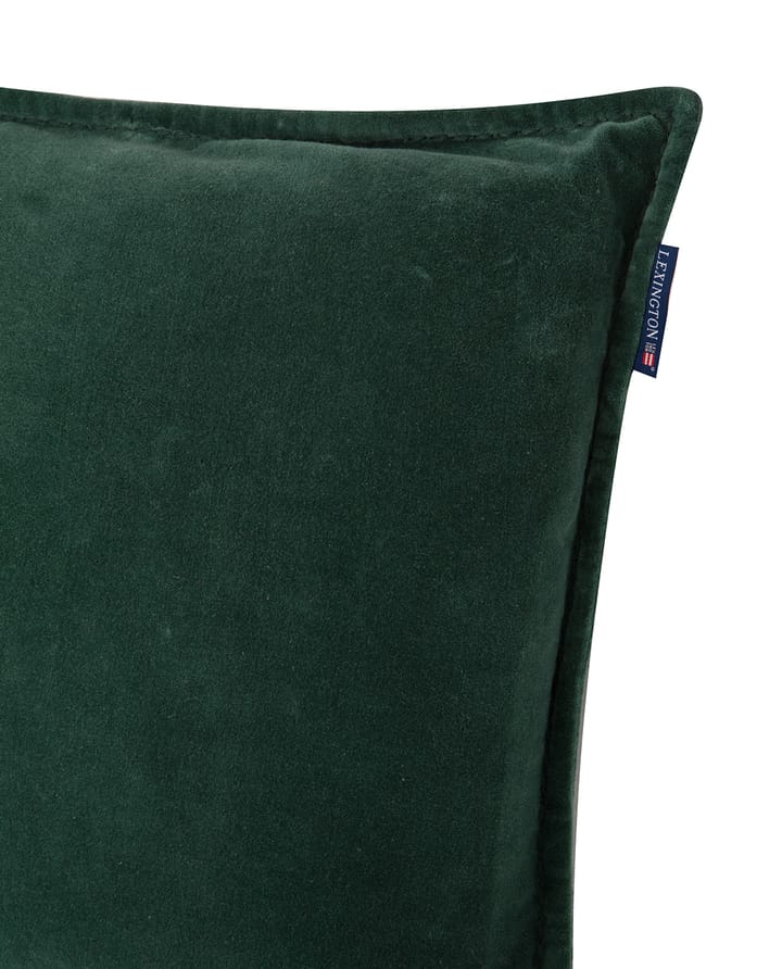 Housse de coussin avec rebord Velvet 50x50 cm, Vert Lexington
