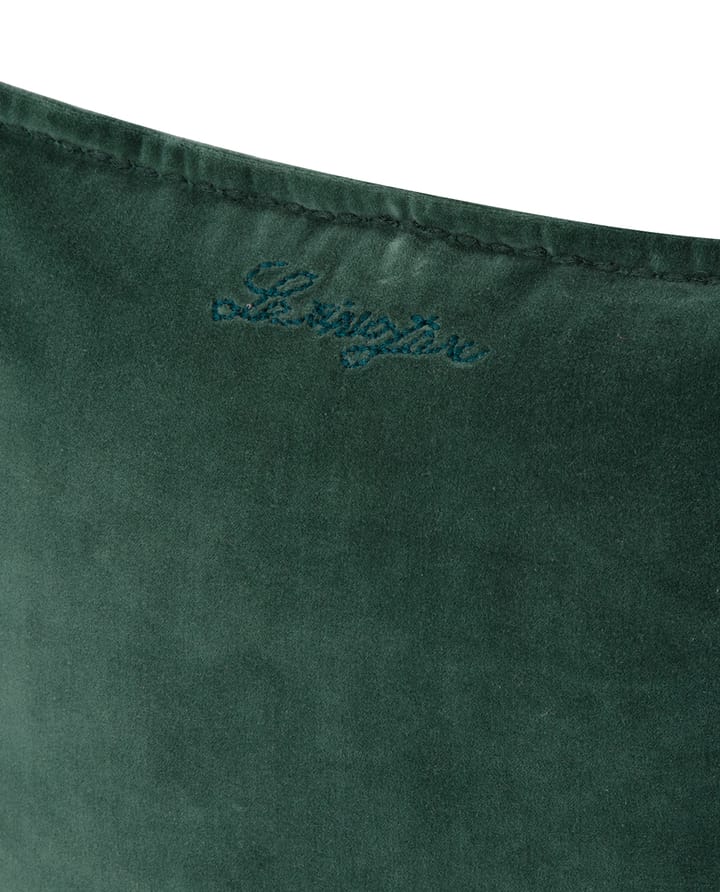 Housse de coussin avec rebord Velvet 50x50 cm, Vert Lexington