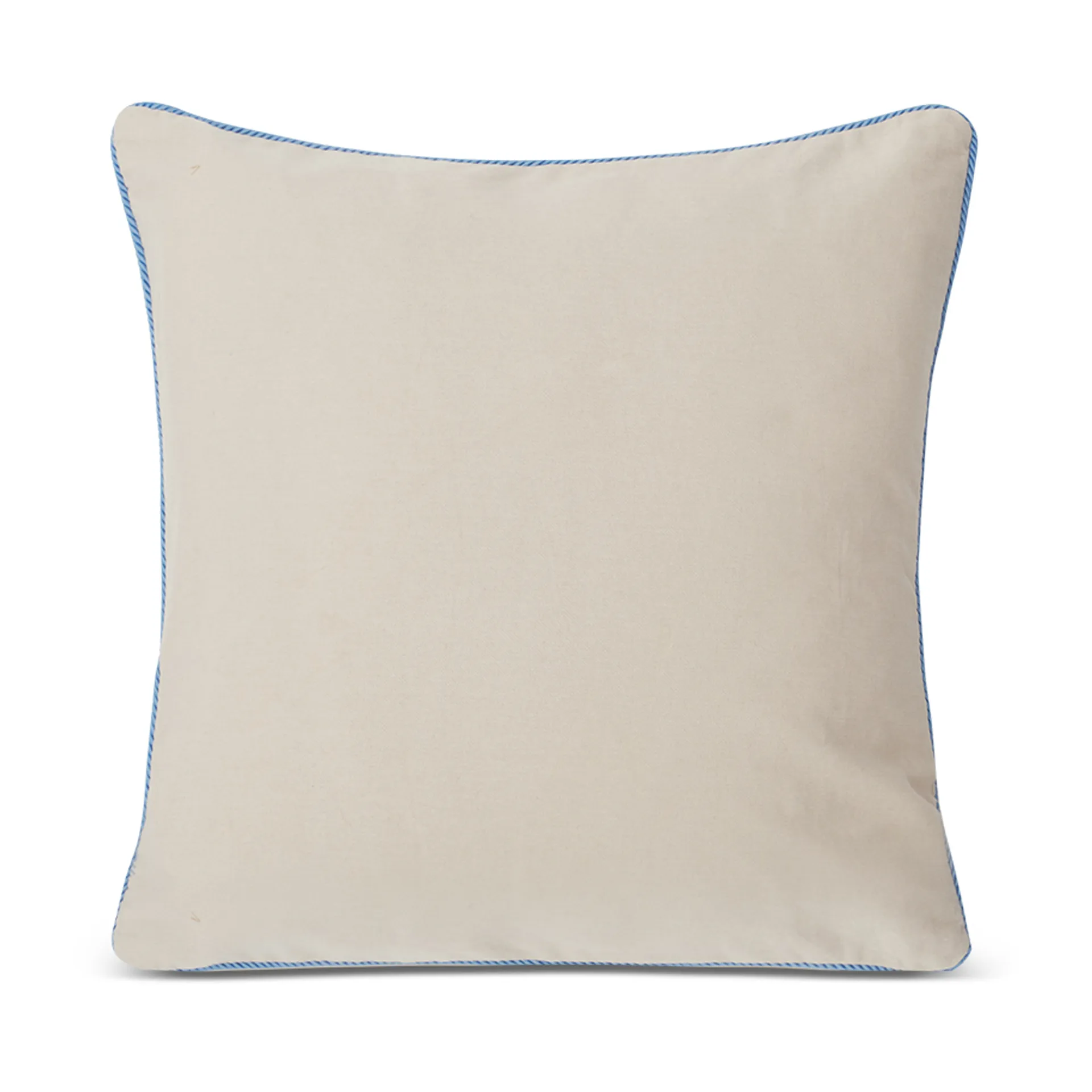 Housse de coussin Beach Club Embroidered 50x50 cm, Beige-bleu Lexington