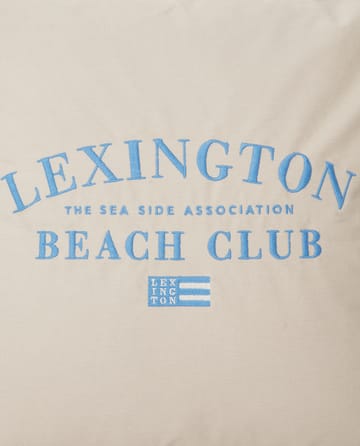 Housse de coussin Beach Club Embroidered 50x50 cm - Beige-bleu - Lexington