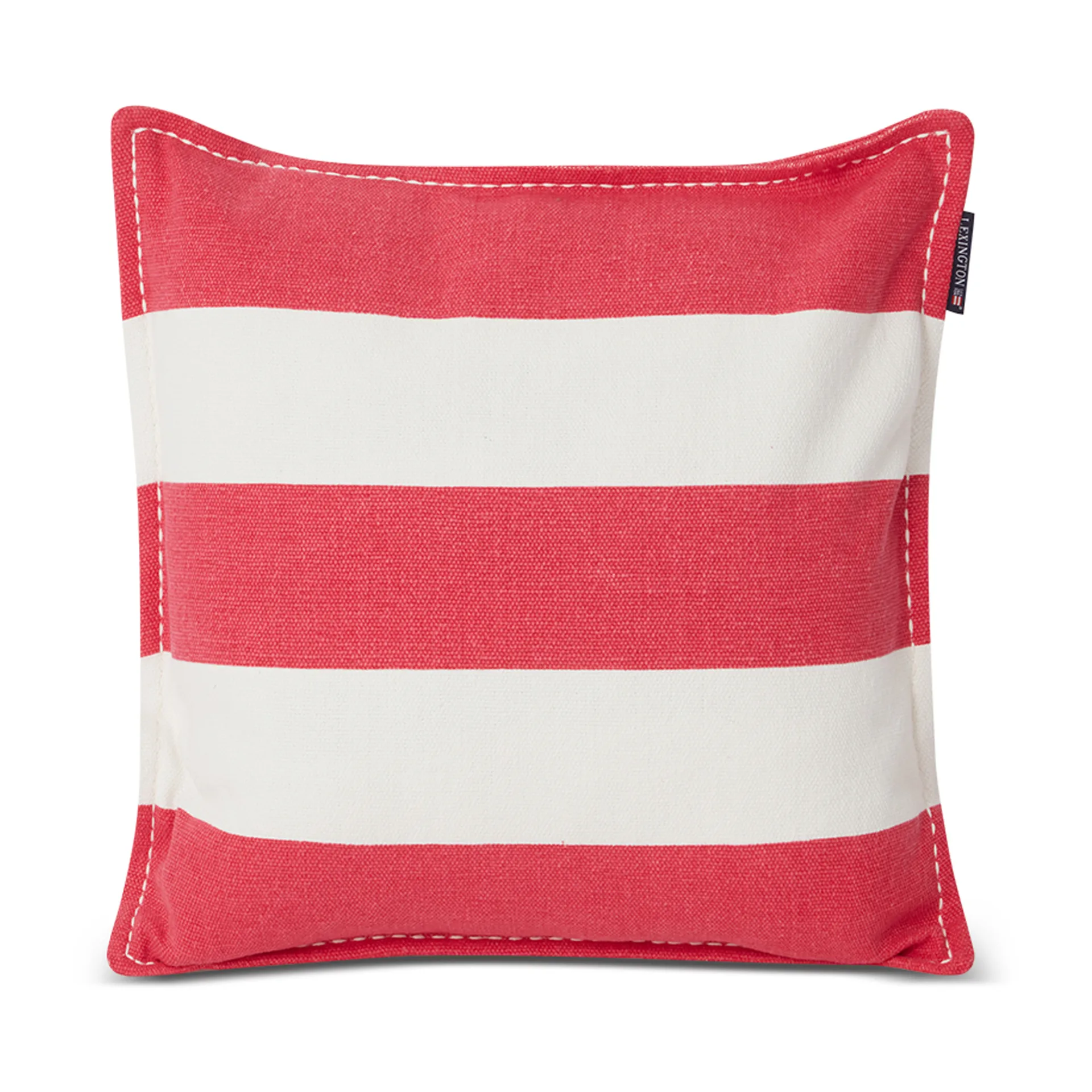 Housse de coussin Block Stripe Printed 50x50 cm, Rose-blanc Lexington