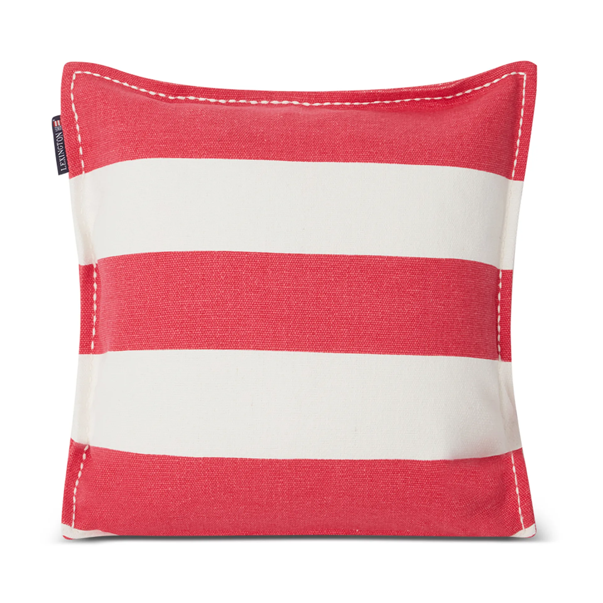 Housse de coussin Block Stripe Printed 50x50 cm, Rose-blanc Lexington
