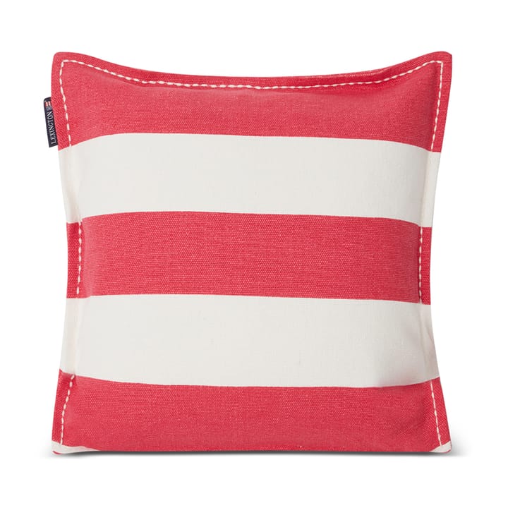Housse de coussin Block Stripe Printed 50x50 cm, Rose-blanc Lexington