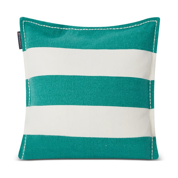 Housse de coussin Block Stripe Printed 50x50 cm - Vert-blanc - Lexington