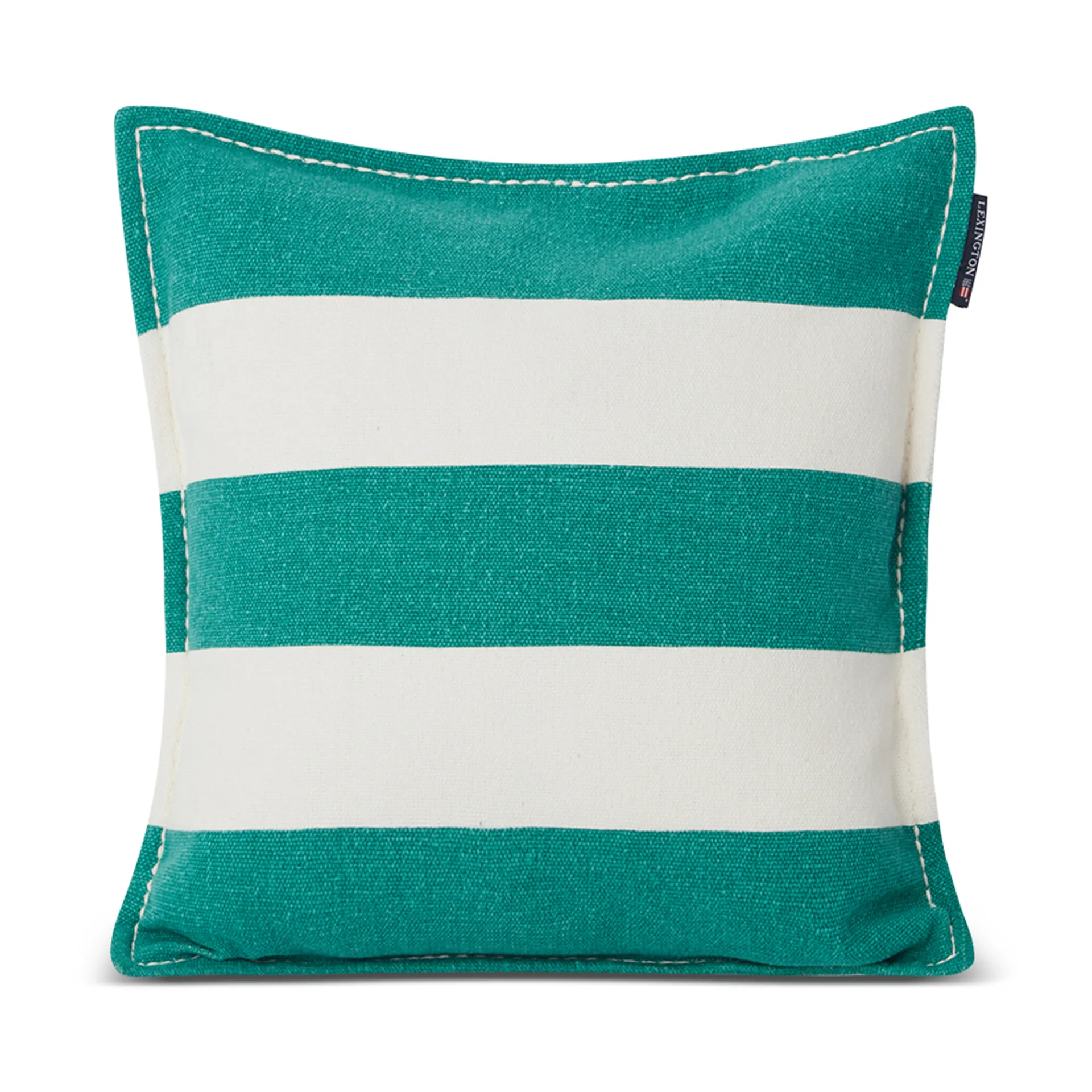 Housse de coussin Block Stripe Printed 50x50 cm, Vert-blanc Lexington
