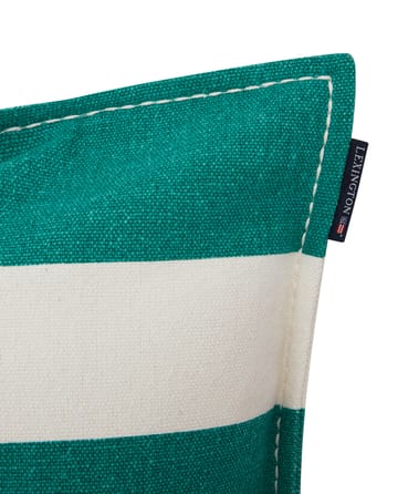 Housse de coussin Block Stripe Printed 50x50 cm - Vert-blanc - Lexington