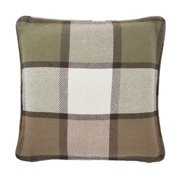 Housse de coussin Checked heavy twill 50x50 cm - Olive - Lexington