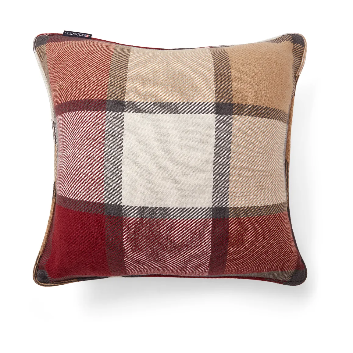 Housse de coussin Checked heavy twill 50x50 cm, Rouge Lexington