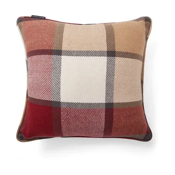 Housse de coussin Checked heavy twill 50x50 cm - Rouge - Lexington