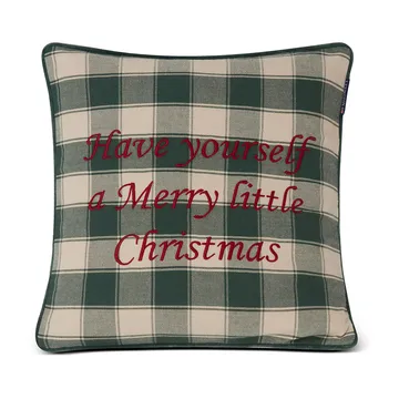 Housse de coussin Checked Organic Cotton Flannel 50x50 cm - Merry Little Christmas - Lexington