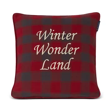 Housse de coussin Checked Organic Cotton Flannel 50x50 cm - Winter Wonder Land - Lexington