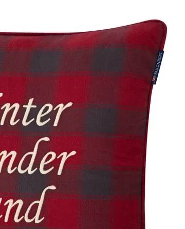 Housse de coussin Checked Organic Cotton Flannel 50x50 cm - Winter Wonder Land - Lexington