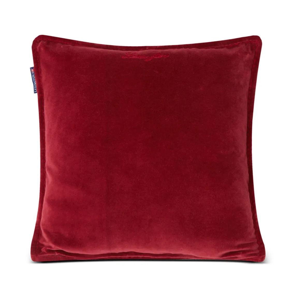 Housse de coussin Checked quiltée lin/coton 50x50 cm, Green-red-beige Lexington