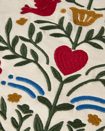 Housse de coussin Christmas Tree velvet - Light beige-multi, 50x50 cm - Lexington
