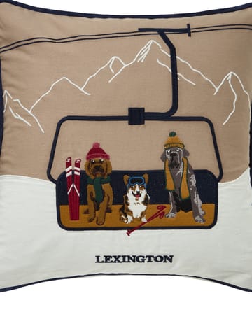 Housse de coussin Dog lift éco. coton twill 50x50 cm - Beige-white - Lexington