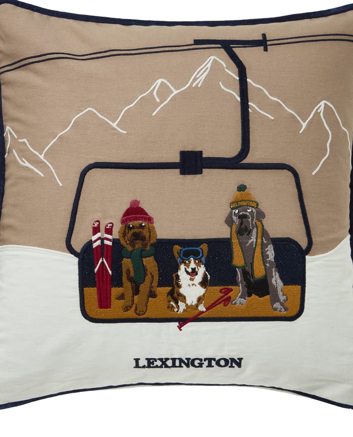 Housse de coussin Dog lift éco. coton twill 50x50 cm, Beige-white Lexington