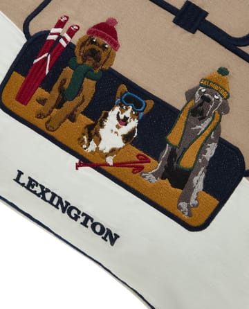 Housse de coussin Dog lift éco. coton twill 50x50 cm - Beige-white - Lexington