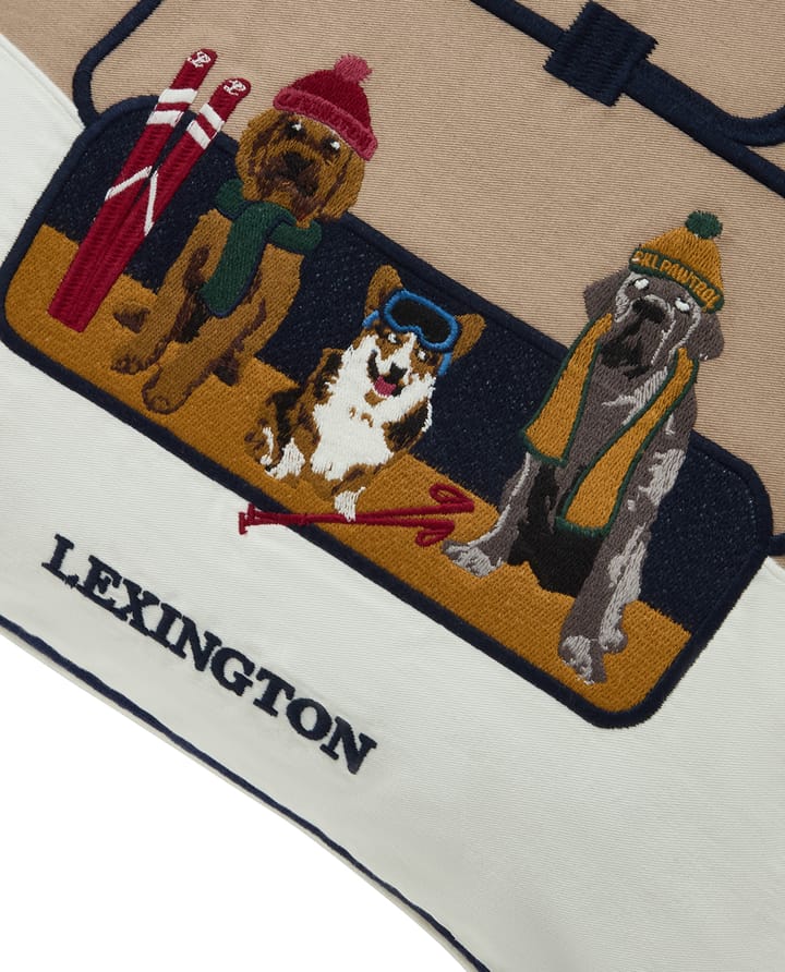 Housse de coussin Dog lift éco. coton twill 50x50 cm, Beige-white Lexington