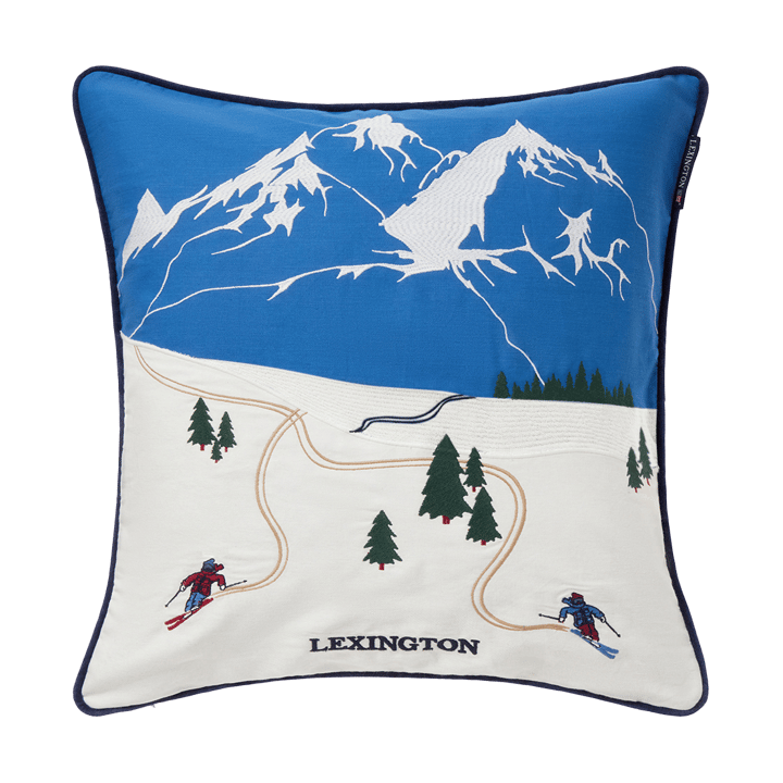 Housse de coussin Down hill éco. coton twill 50x50 cm - Blue-White - Lexington