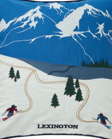 Housse de coussin Down hill éco. coton twill 50x50 cm - Blue-White - Lexington