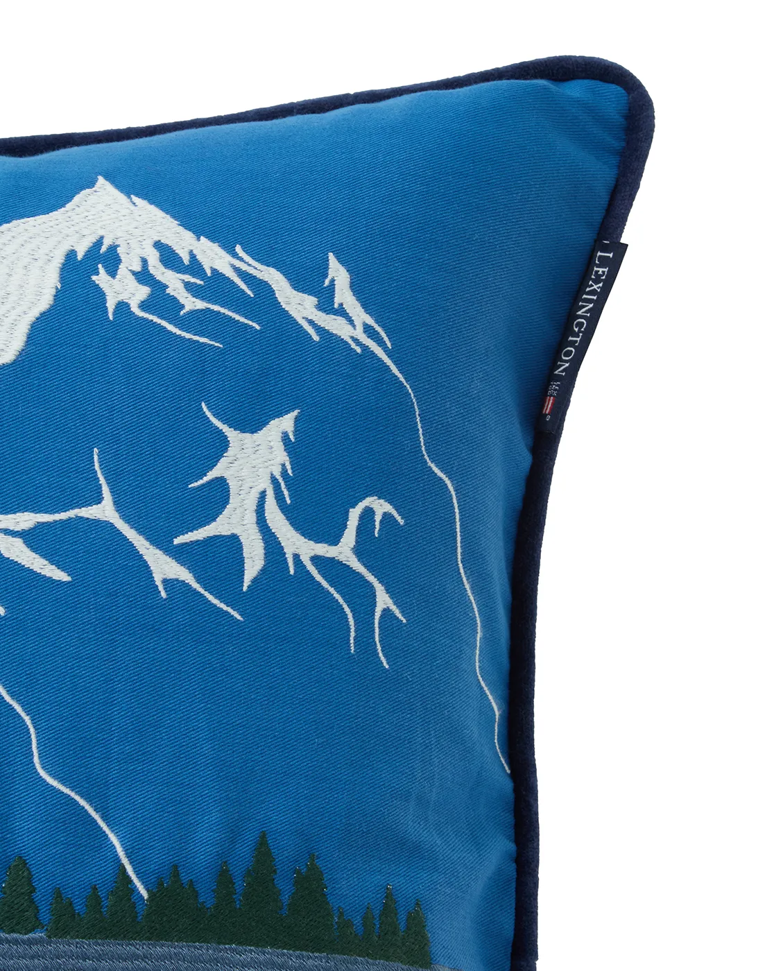 Housse de coussin Down hill éco. coton twill 50x50 cm, Blue-White Lexington