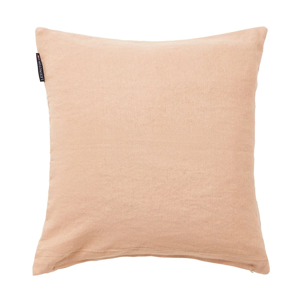 Housse de coussin Emboidery Striped Linen/Cotton 50x50 cm, Beige-white Lexington