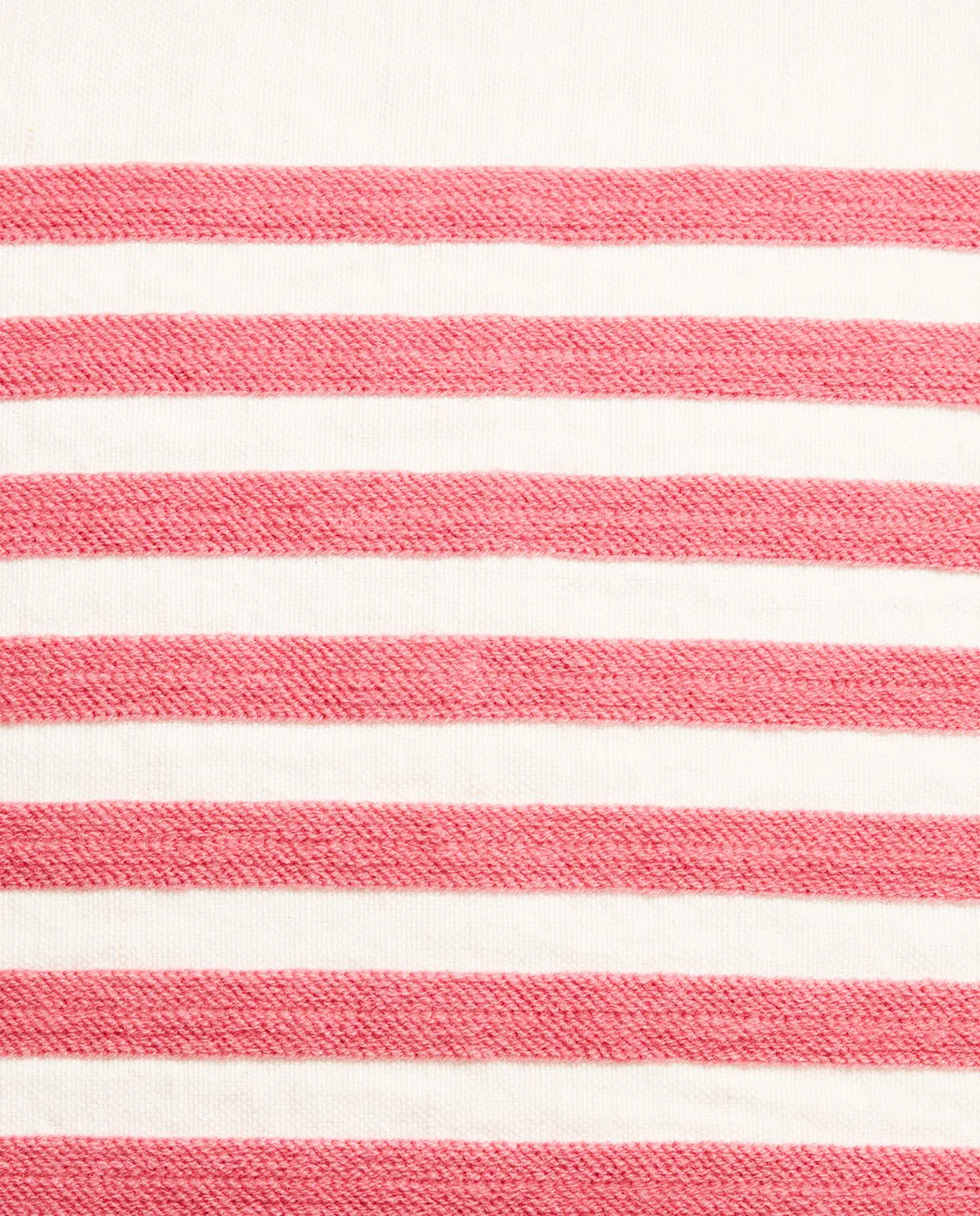 Housse de coussin Emboidery Striped Linen/Cotton 50x50 cm, Off White-red Lexington