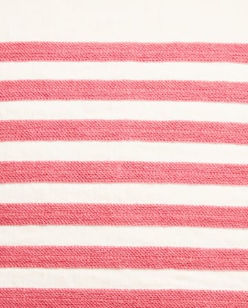 Housse de coussin Emboidery Striped Linen/Cotton 50x50 cm - Off White-red - Lexington