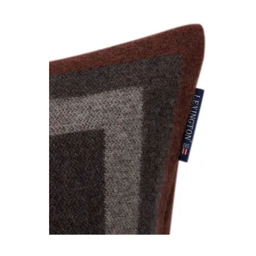 Housse de coussin Graphic Recycled Wool 50x50 cm - Dark gray-white-brown - Lexington