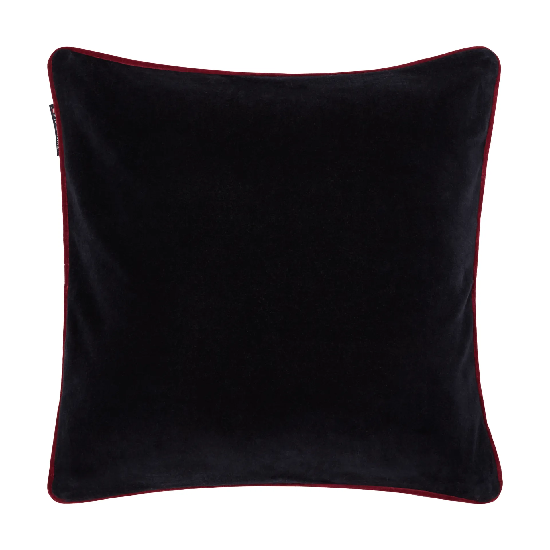 Housse de coussin Heart en velours de coton biologique, Black-multi, 50x50 cm Lexington