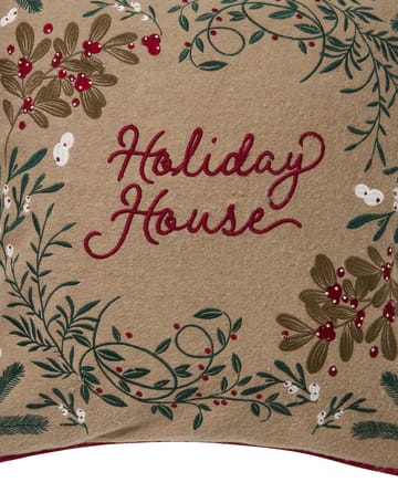 Housse de coussin Holiday House mélange laine 50x50 cm - Beige-multi - Lexington