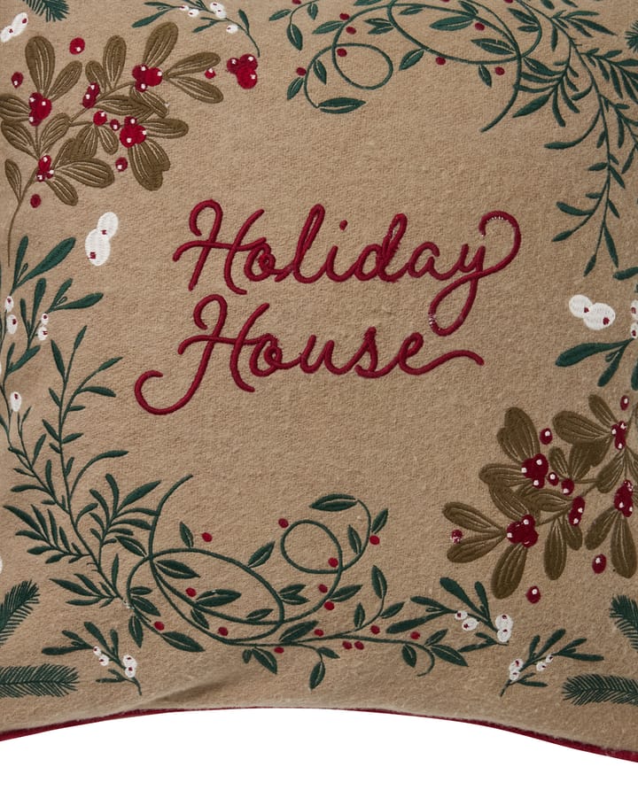 Housse de coussin Holiday House mélange laine 50x50 cm, Beige-multi Lexington