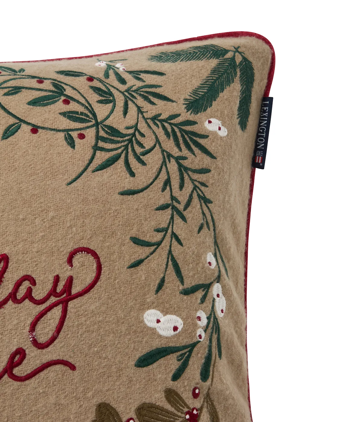 Housse de coussin Holiday House mélange laine 50x50 cm, Beige-multi Lexington