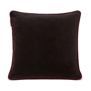 Housse de coussin Holly Wrath Cotton Velvet 50x50 cm - Gris foncé-vert-rouge - Lexington