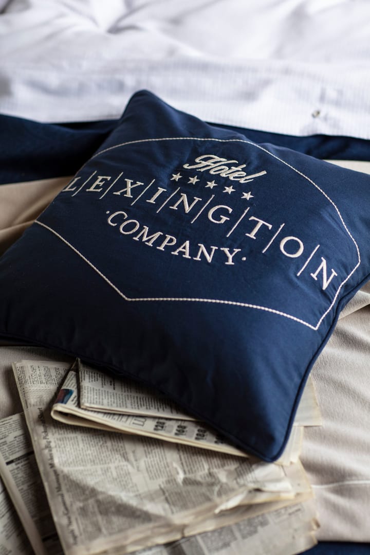 Housse de coussin Hotel Twill 50x50 cm, Bleu Lexington