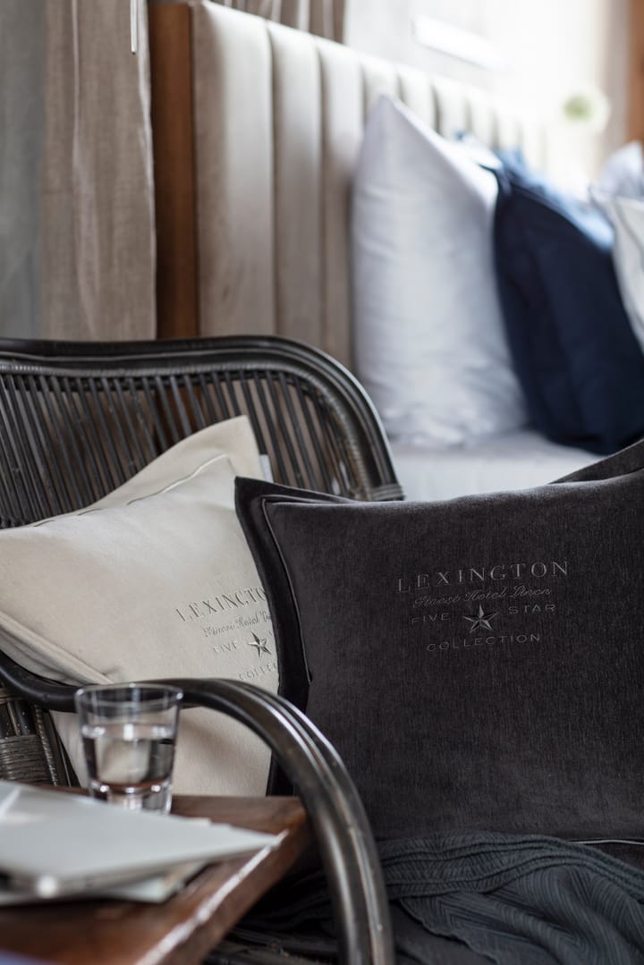 Housse de coussin Hotel Velvet 50x50 cm, Gris foncé Lexington