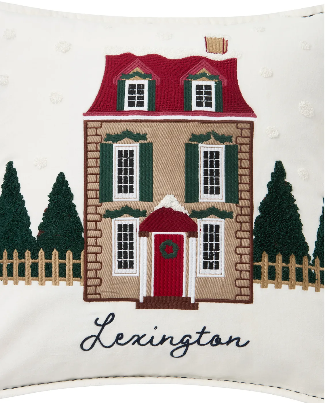 Housse de coussin House coton velours écologique 50x50 cm, White-multi Lexington