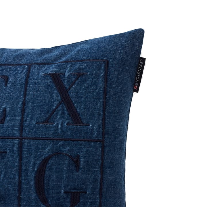 Housse de coussin Icons Denim Logo 50x50 cm, Denim blue Lexington