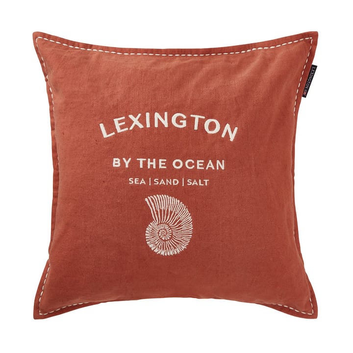 Housse de coussin Logo Embroidered By the Ocean 50x50 cm - Coconut - Lexington