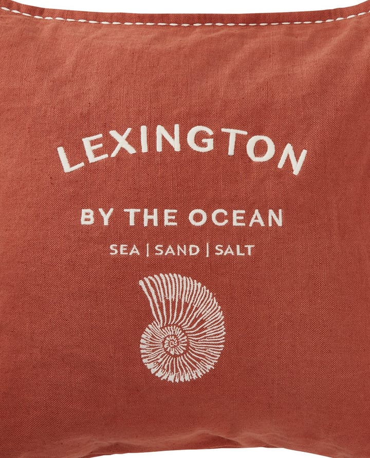 Housse de coussin Logo Embroidered By the Ocean 50x50 cm - Coconut - Lexington