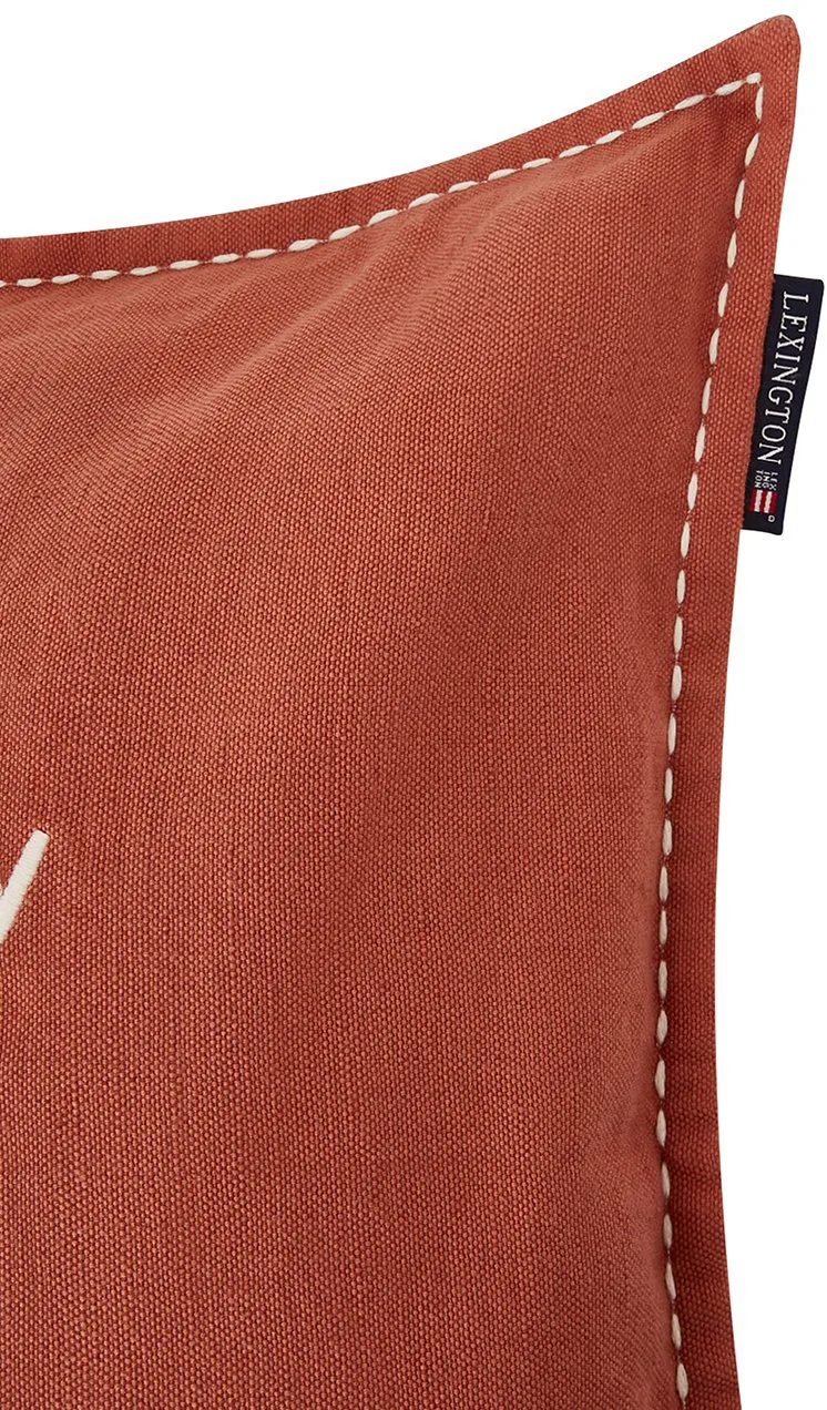 Housse de coussin Logo Embroidered By the Ocean 50x50 cm, Coconut Lexington