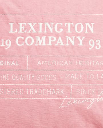 Housse de coussin Logo Organic Cotton Canvas 50x50 cm - Pink - Lexington